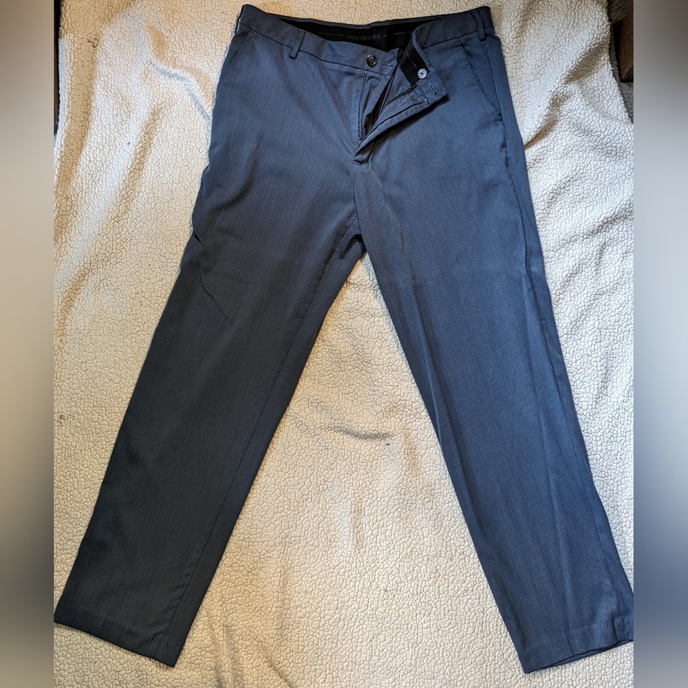 Van Heusen 4way Stretch Traveler Mens Straight Fit Flat Front Pant